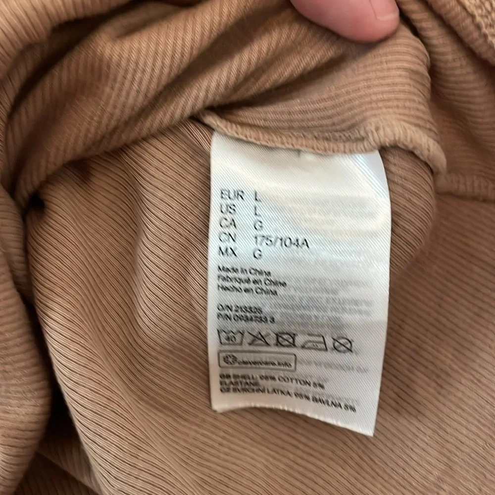 H&M Tan Ribbed Mockneck Bodysuit - Picture 4 of 4